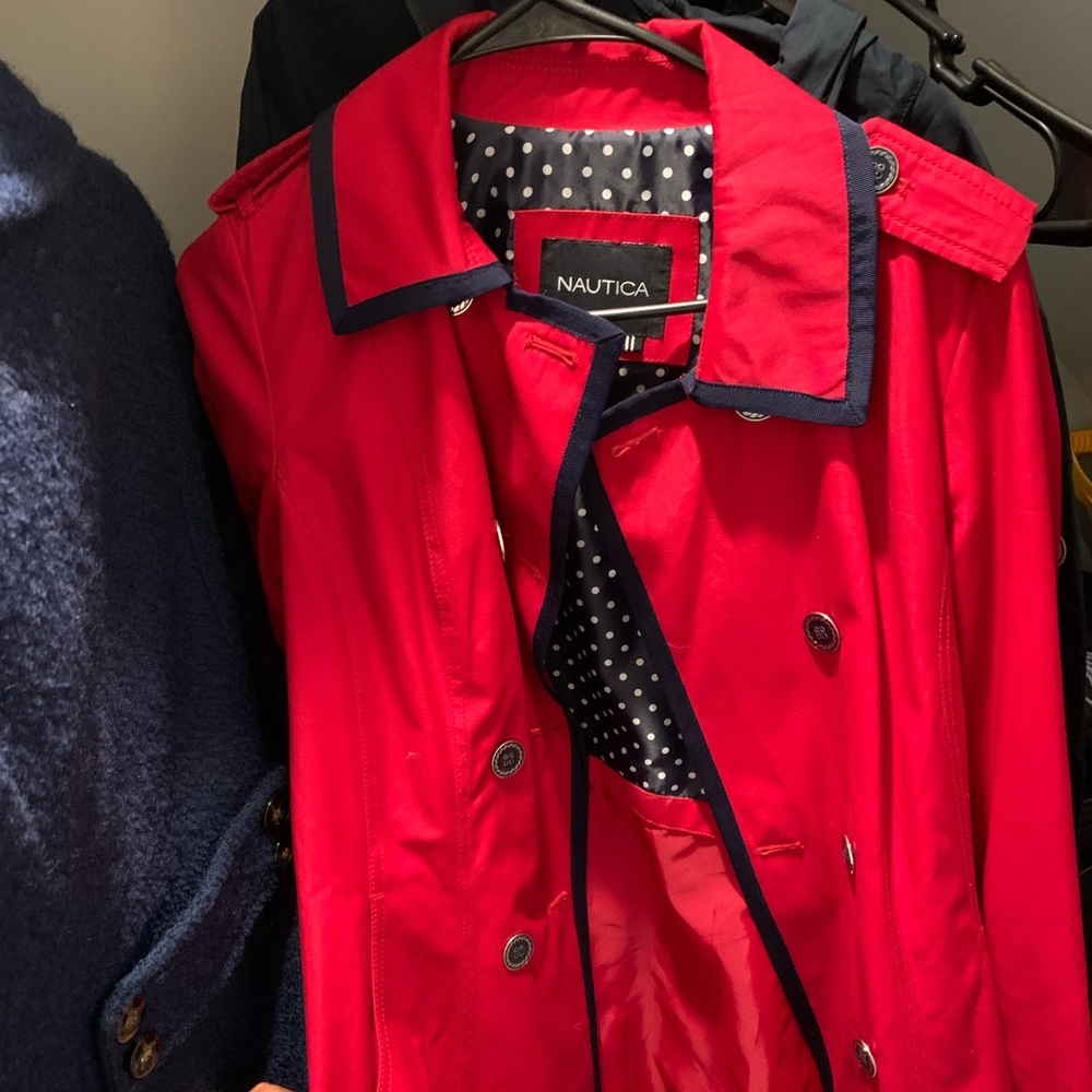 BRAND NEW / UNWORN Nautica Red Trench Coat